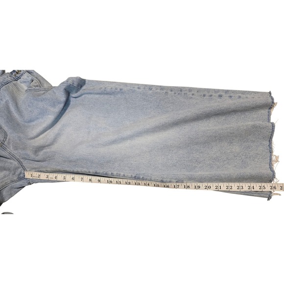 Juicy Couture Denim Overalls 1X Light Wash Wide Leg Y2K‎ Jumpsuit Romper - Picture 11 of 11